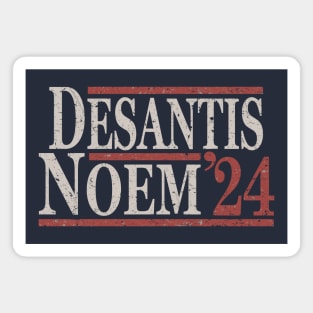 Distressed Ron DeSantis Kristi Noem 2024 Magnet